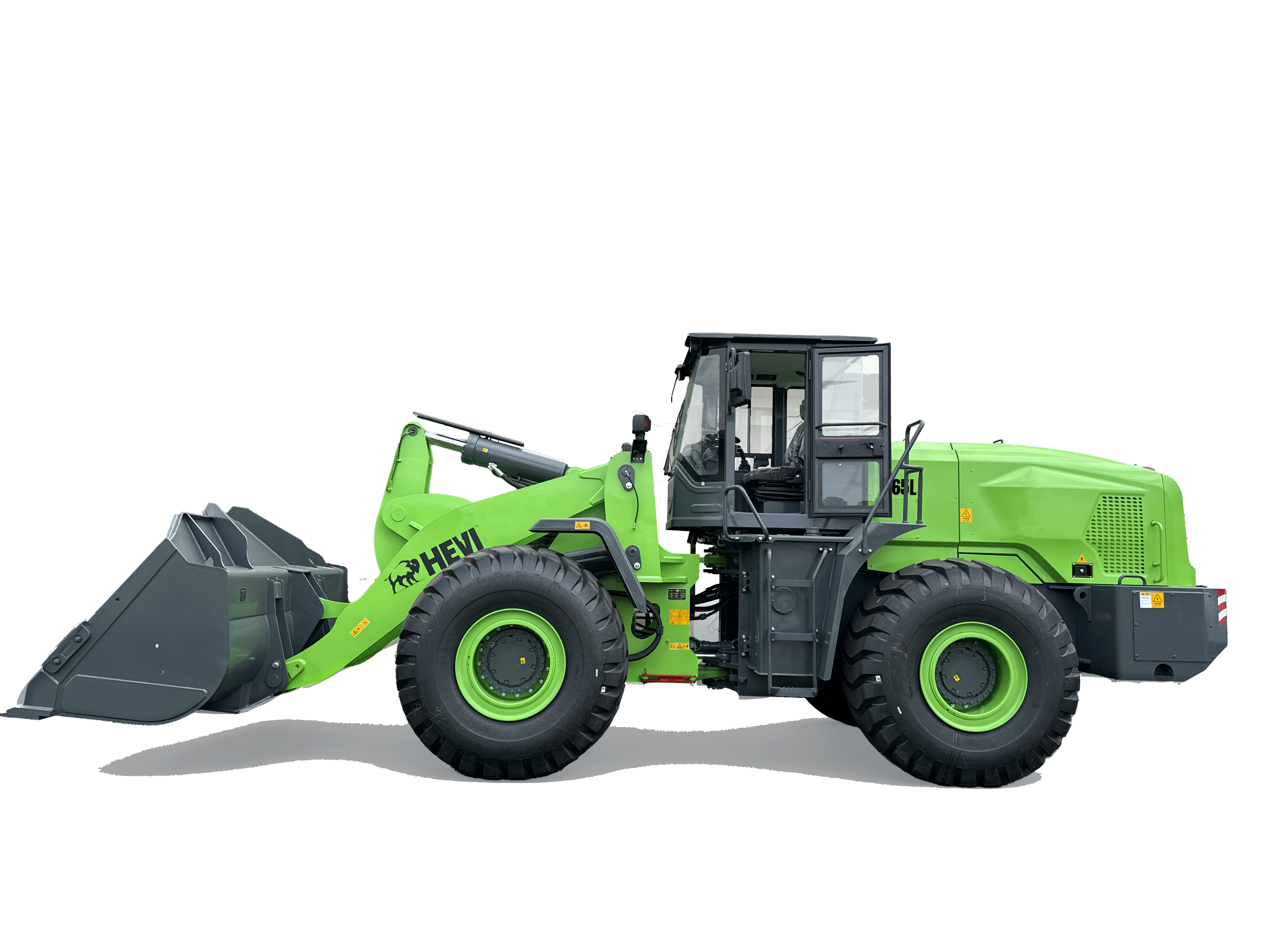 HEVI - Electric Wheel Loader - H65L HEVI H65L all electric green wheel front loader