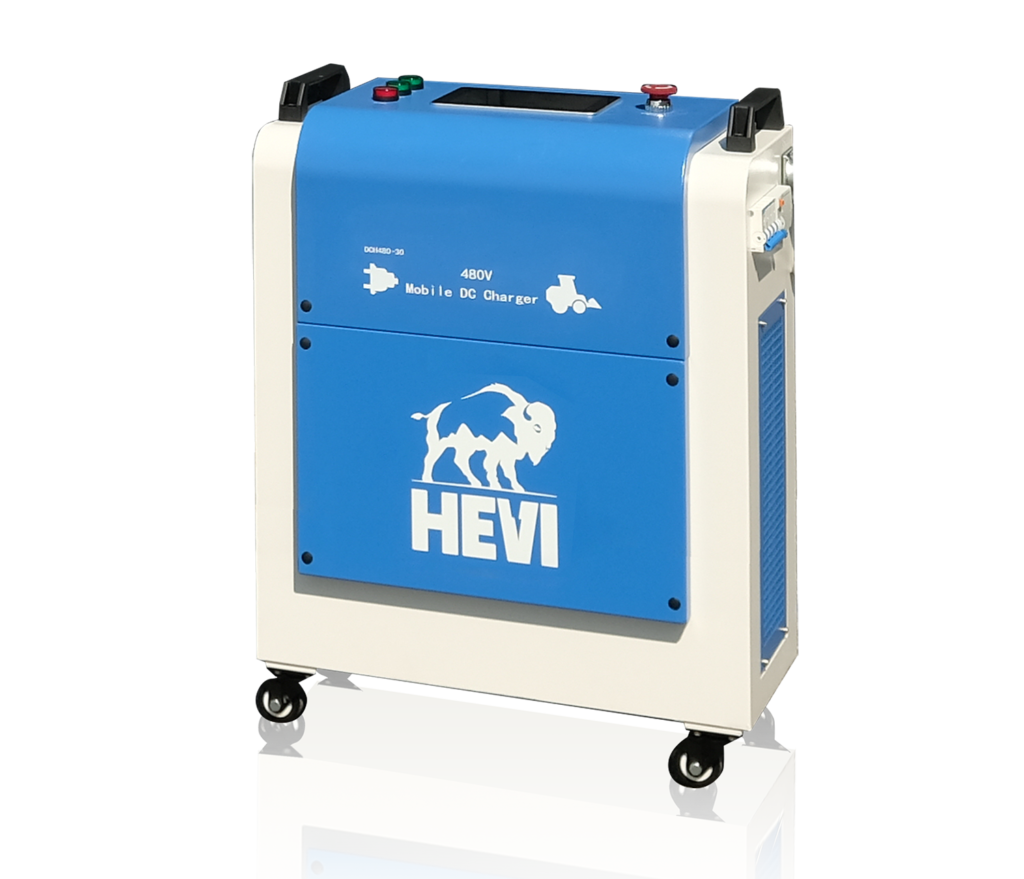 HEVI - Electric Chargers - DCH480-30 HEVI DCH480-30 white and blue electric charger.
