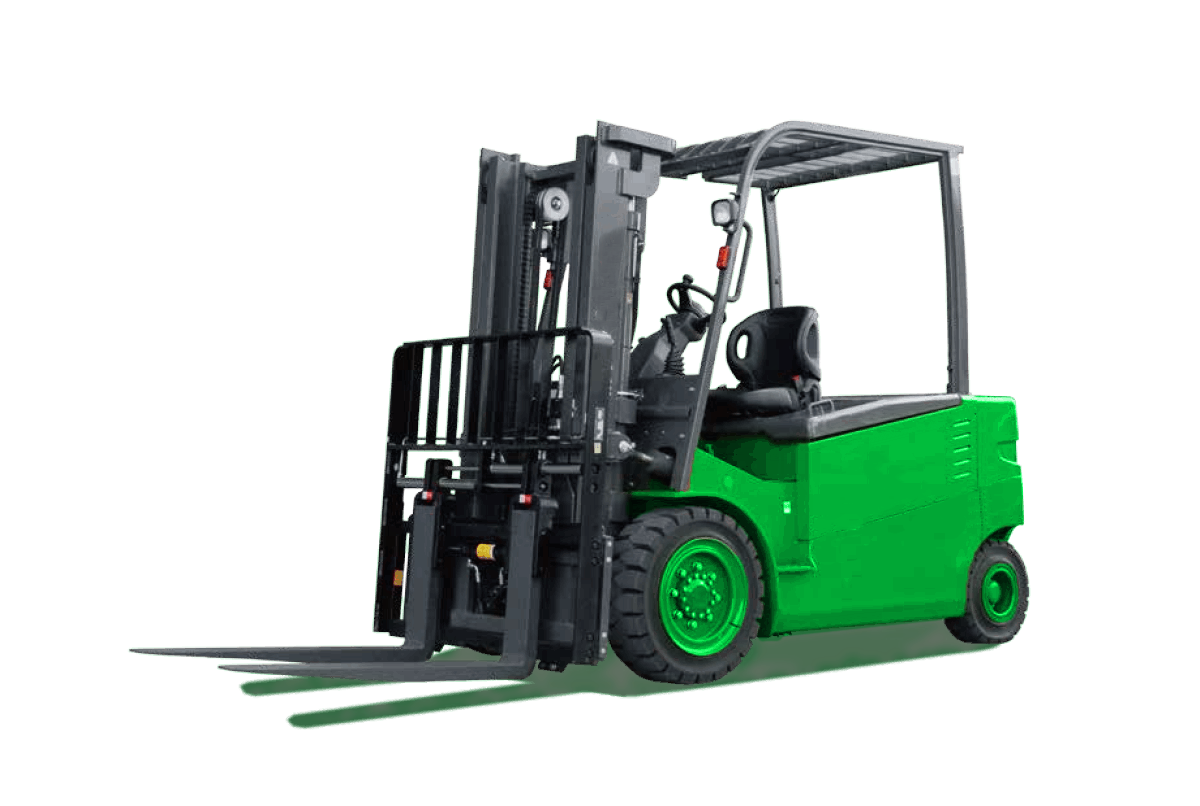HEVI - Electric Forklifts - HL50N HEVI HL50N green electric forklift.