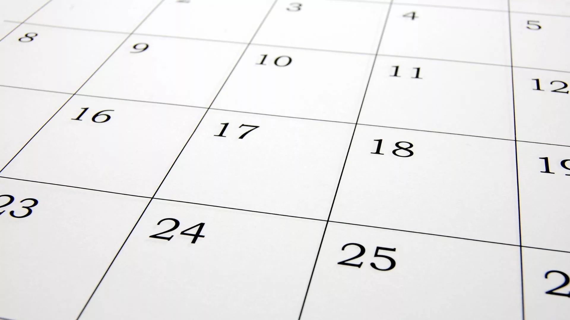 Events calendar