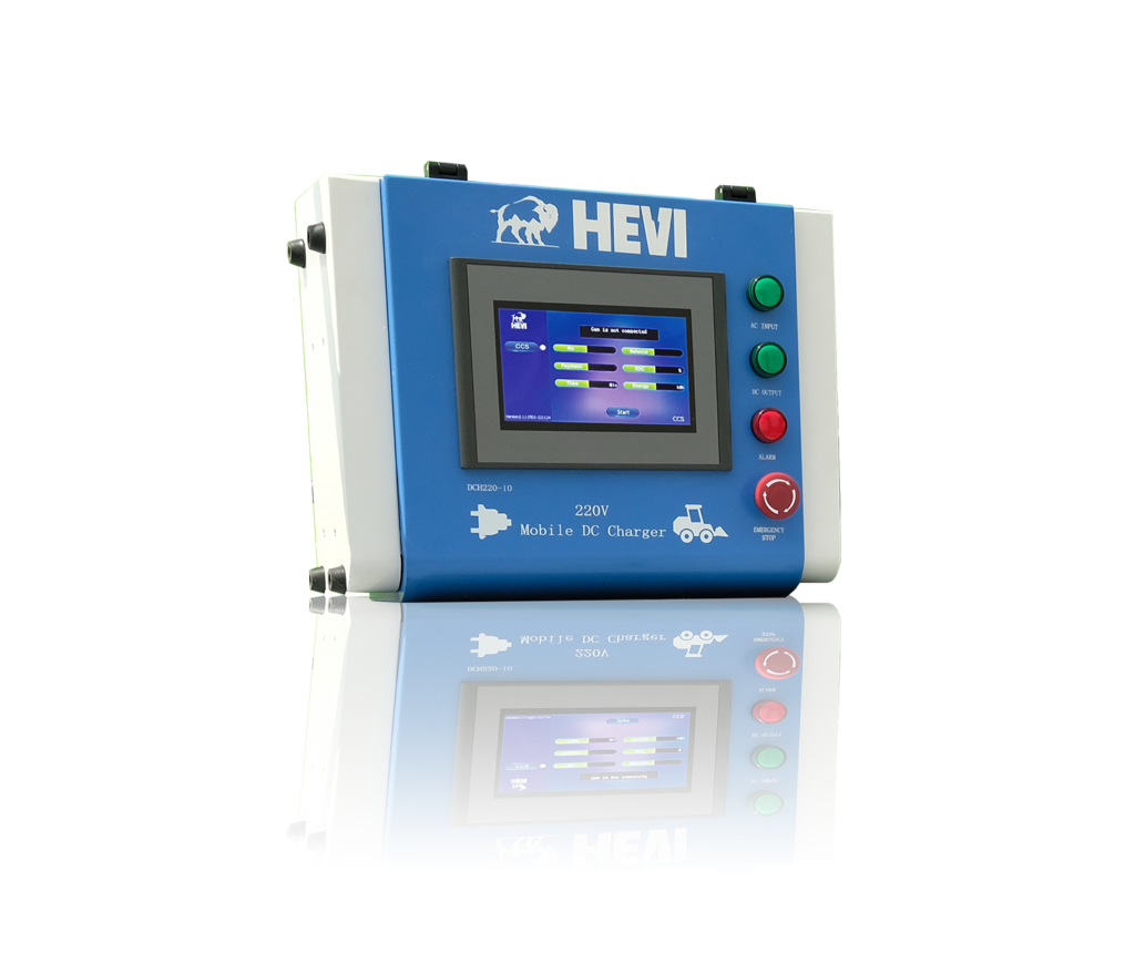 HEVI - Electric Chargers - DCH220-10 HEVI DCH220-10 white and blue electric charger.